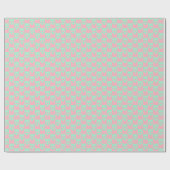 Papier Cadeau Crânes Pastel Block en rose et en menthe (Plat)