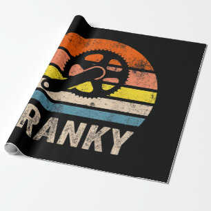 Papier Cadeau Cranky Vintage Soleil Drôle Amateurs de vélo Cycli