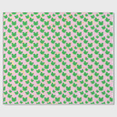 Papier Cadeau Crapaud vert mignon Pink Sparkle fête d'anniversai (Plat)