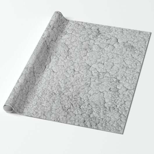Papier Cadeau Craquelure Texture Sur Gris (Déroulé)