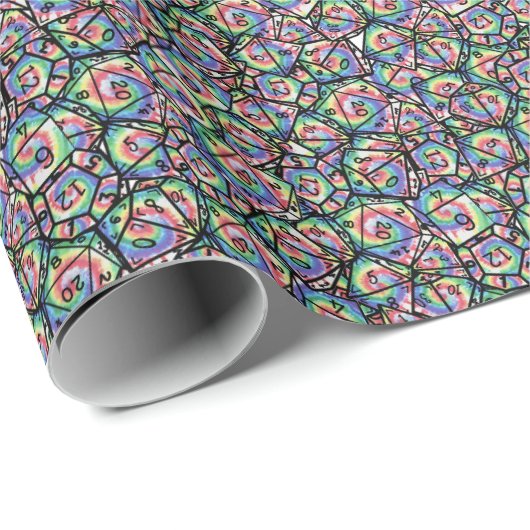 Papier Cadeau Cravate arc en ciel (Coin rond)