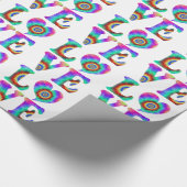 Papier Cadeau Cravate d'amour papier enveloppant teint (Coin)