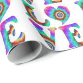 Papier Cadeau Cravate d'amour papier enveloppant teint (Coin rond)