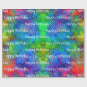 Papier Cadeau [Cravate-Dye Atomique] Papier d'enveloppement des  (Plat)