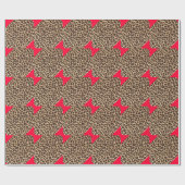 Papier Cadeau Cravate Leopard Red Bow (Plat)