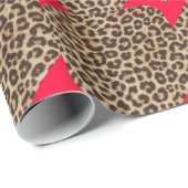 Papier Cadeau Cravate Leopard Red Bow (Coin rond)