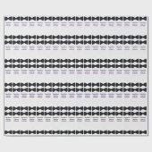 Papier Cadeau Cravates Black Bow sur Blanc avec Quadruplets viol (Plat)