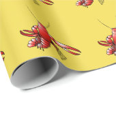 Papier Cadeau Crawdad du sud d'ébullition d'écrevisses (Coin rond)