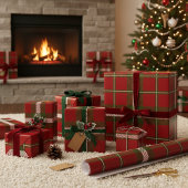 Papier Cadeau Crawford Tartan moderne