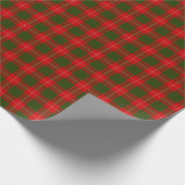 Papier Cadeau Crawford tartan rouge vert plaid (Coin)