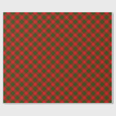 Papier Cadeau Crawford tartan rouge vert plaid (Plat)