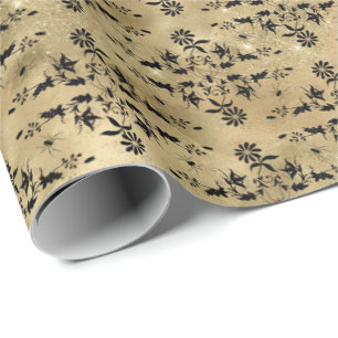 Papier Cadeau CrawSpider Floral Halloween Motif