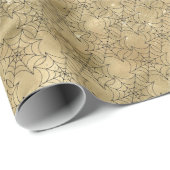 Papier Cadeau CrawSpider Web Halloween Motif (Coin rond)