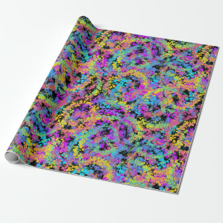 Papier Cadeau crayon fondu multicolore :