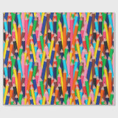 Papier Cadeau Crayons (Plat)