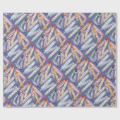 Papier Cadeau Crayons colorés (Plat)