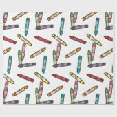 Papier Cadeau Crayons de couleur (Plat)