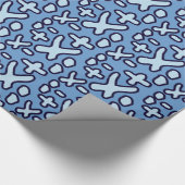 Papier Cadeau Crazy Maths Symbols - Blue (Coin)
