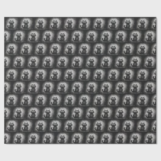 Papier Cadeau Crazy Scruffy Cat (Plat)