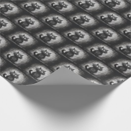 Papier Cadeau Crazy Scruffy Cat (Coin)