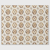 Papier Cadeau Cream Brown Native Tribal (Plat)