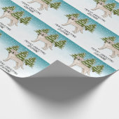 Papier Cadeau Cream Labrador Retriever Chien Christmas Texte per (Coin)