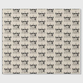 Papier Cadeau Cream Mustache You A Question Humour Fête des père (Plat)