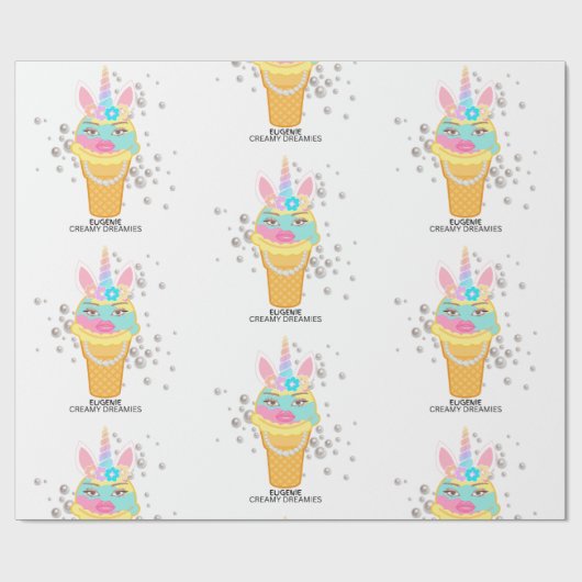 Papier Cadeau Creamy Dreamies Birthday Wrapping Paper (Plat)