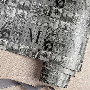 Papier Cadeau Create Your Custom Photo Collage Rustic Farmhouse