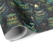 Papier Cadeau Create Your Own Candle Lit Goblin Owls Nest (Coin rond)