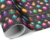 Papier Cadeau Create Your Own Colorful Altar Candles Black (Coin rond)