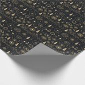 Papier Cadeau Create Your Own Gold Pagan Symbols Black (Coin)