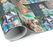 Papier Cadeau Create Your Own Photo Collage (Coin rond)