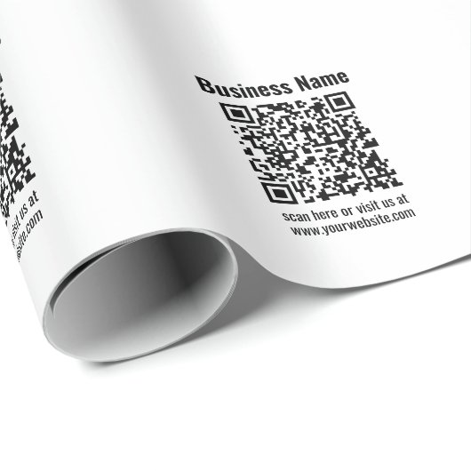 Papier Cadeau Create Your Own QR Code | Transperant (Coin rond)