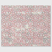 Papier Cadeau Create Your Own Red & Green Geometric Deer (Plat)