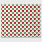 Papier Cadeau Create Your Own Red, Green & Gold Polka Dots (Plat)