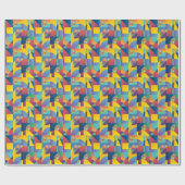 Papier Cadeau Créatif Géométrique : Couverture Vintage Abstraite (Plat)