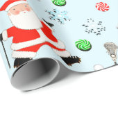 Papier Cadeau Créatif Lacrosse Noël (Coin rond)