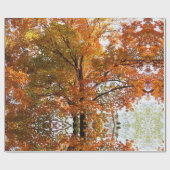 Papier Cadeau Création de carte d'arbre de érable de saison auto (Plat)