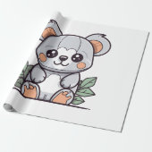 Papier Cadeau Création de Koala Vector Magique Kawaii (Déroulé)