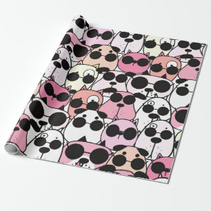 Papier Cadeau Création de motifs adorables sur le thème du chien