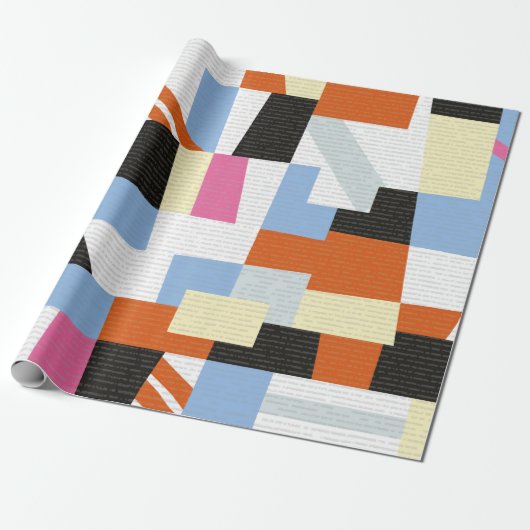 Papier Cadeau Creative geometric shapes, length pattern design (Déroulé)