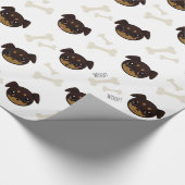 Papier Cadeau Creative mignon Rottweiler Motif de chiot et os (Coin)
