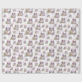 Papier Cadeau Créature Monstre de Jogging Heureuse (Plat)