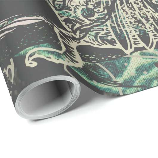 Papier Cadeau Créatures (Coin rond)