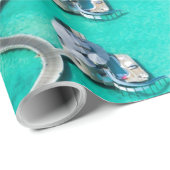 Papier Cadeau Créatures marines (Coin rond)