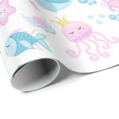 Papier Cadeau Créatures Marines Bébés (Coin rond)