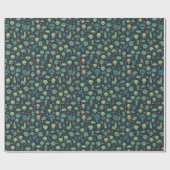 Papier Cadeau Créatures marines et Motifs Aliens (Plat)