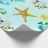 Papier Cadeau Créatures mignonnes sous la mer (Coin)