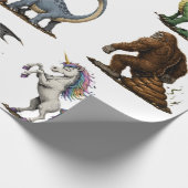 Papier Cadeau Créatures mythiques drôles qui font caca (Coin)
